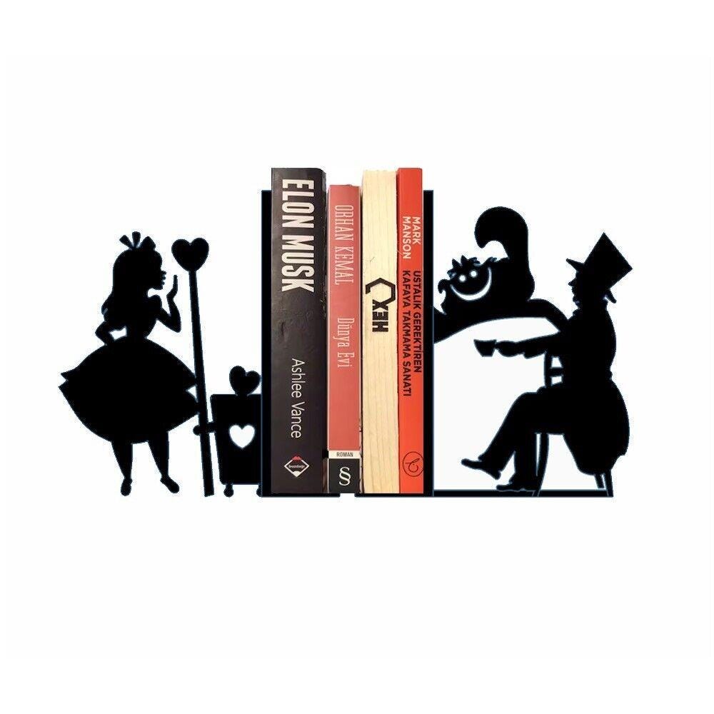 Alicia En El Pais De Las Maravillas Bookend. Alice in Wonderland Book Holder