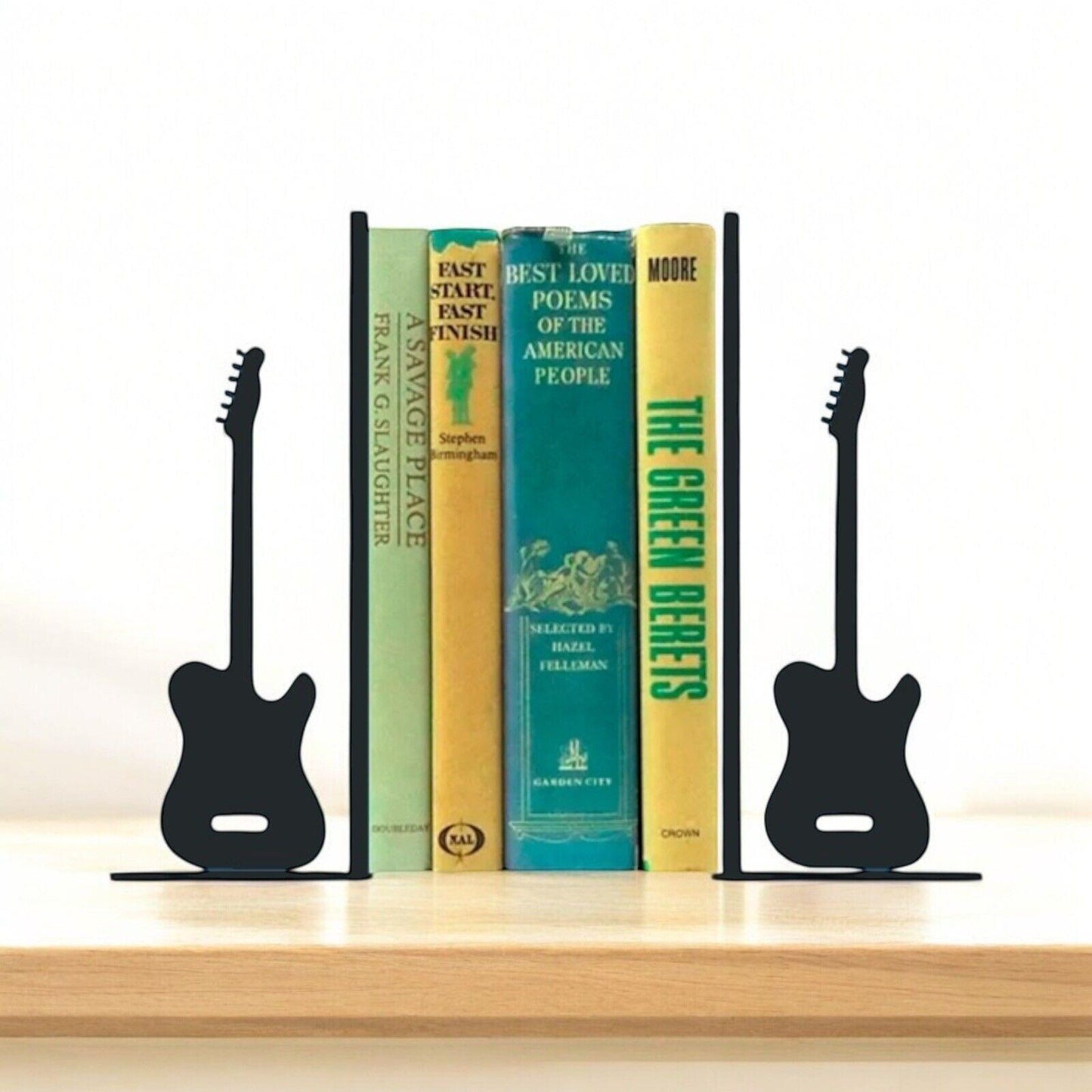 Guitar Bookends, Music Bookends. Creative Bookends for Music Lovers