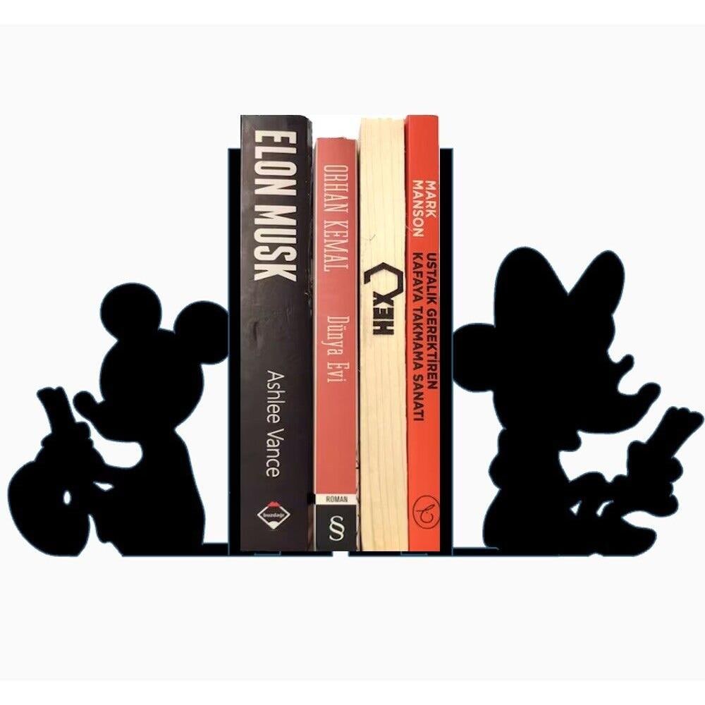 Bookend. Mickey And Mennie Mouse Bookend. Cute Bookend Disney Lovers Bookend
