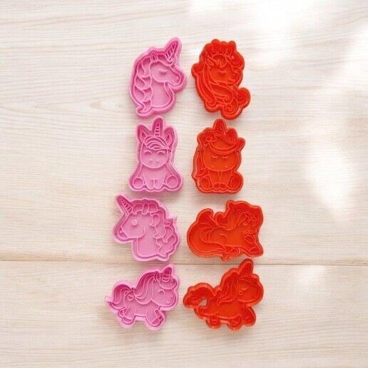 Unicorn Cookie Cutters Set. 8 Cookie Cutters fro unicorn Lovers. Cute Cutters.