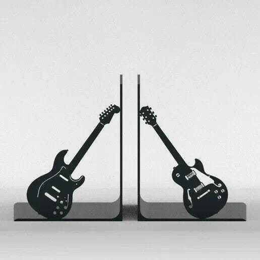 Guitars Bookends. Bookends for Book Lovers. Good Readers, Books