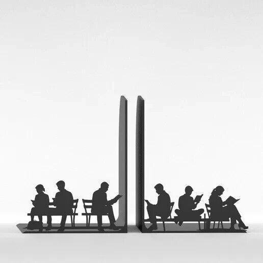 Park Bench Readers Bookends. Bookends for Book Lovers. Good Readers, Books