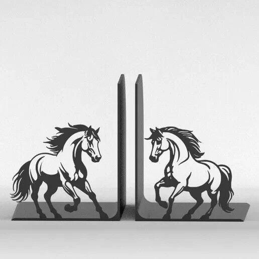 Horse Racing Bookend - Rustic Western Bookshelf Decor