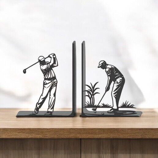 Golf Bookends for your bookshelf. Really Cute Bookends.