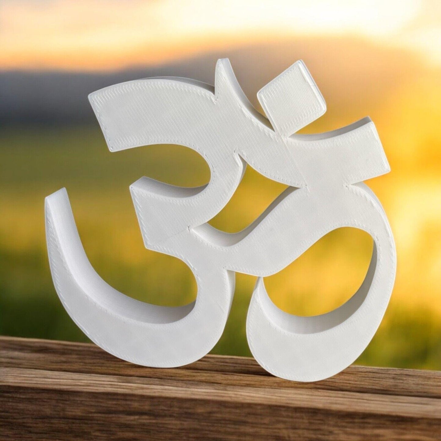 Decor Plastic OM, Temple OM Decor, Showpiece, Standin. Logo OM. Yoga Decoration