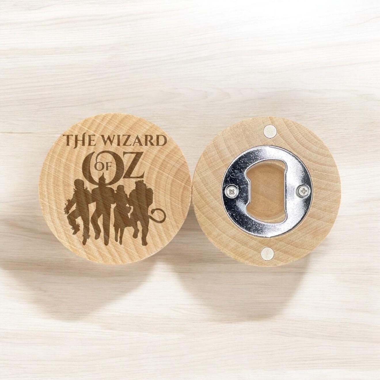 Fantasy Land Engraved Bottle Opener – Collector’s Gift with Magical House & Tornado Design