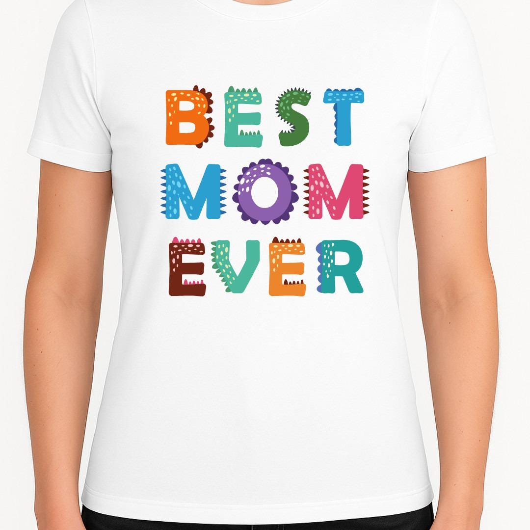 Best Mother Ever Heart T-Shirt – Colorful Handwritten Style with Love, Mother’s Day Gift Idea