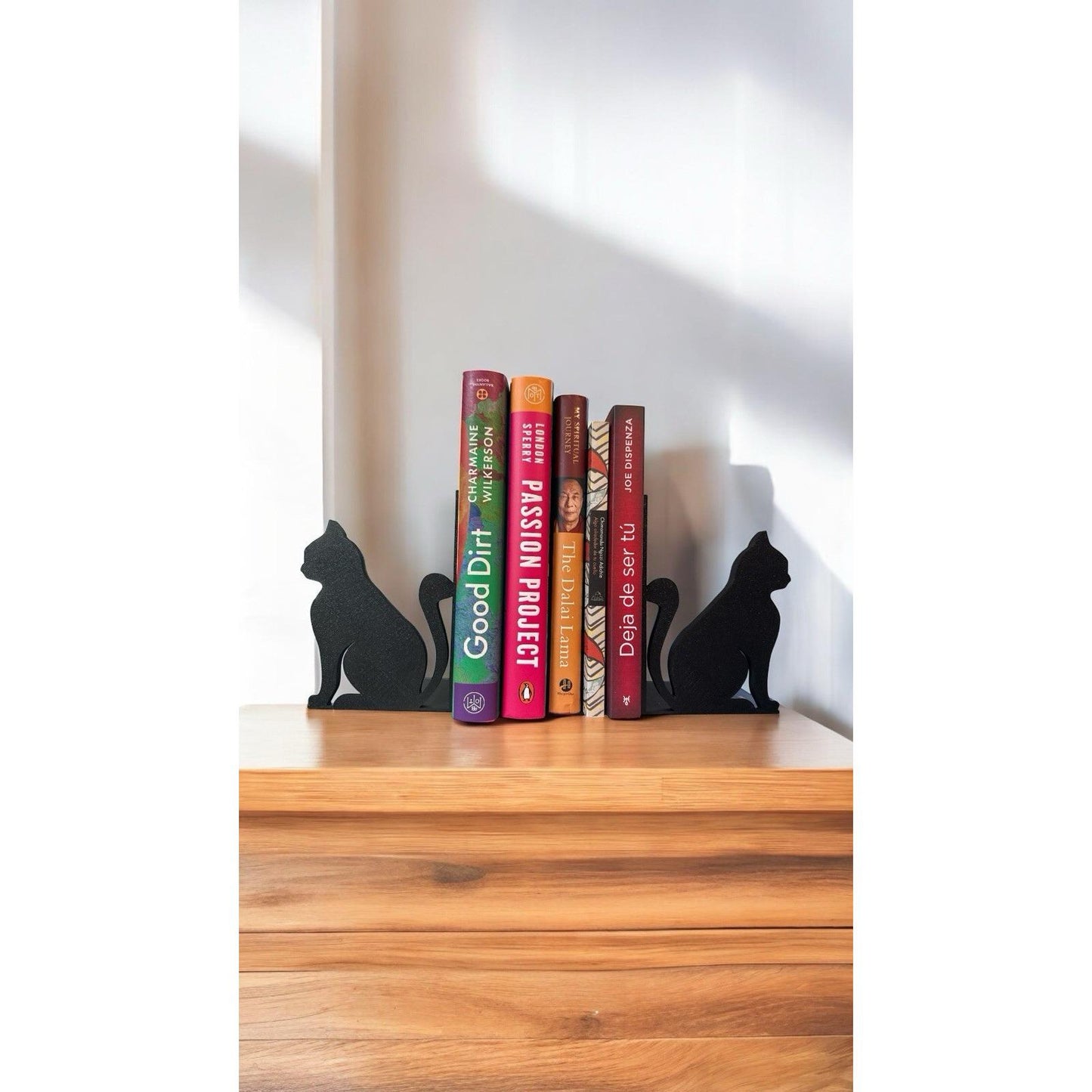 Cat Bookend. Black Cat Bookend.