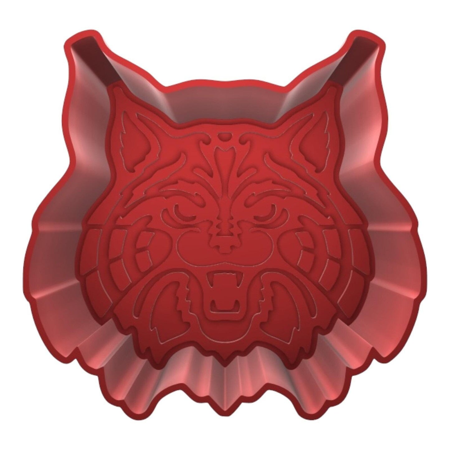 Wildcat Face Cookie Cutter – Fierce Animal Design, 3D Printed, 3.5", Multicolor PLA