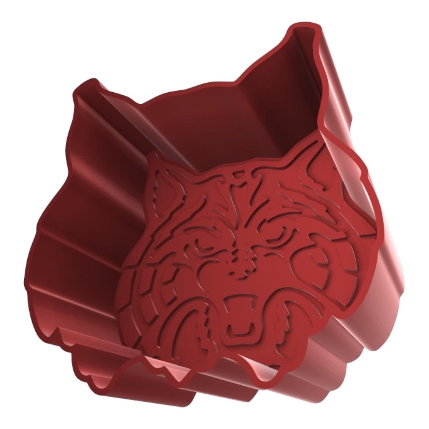 Wildcat Face Cookie Cutter – Fierce Animal Design, 3D Printed, 3.5", Multicolor PLA