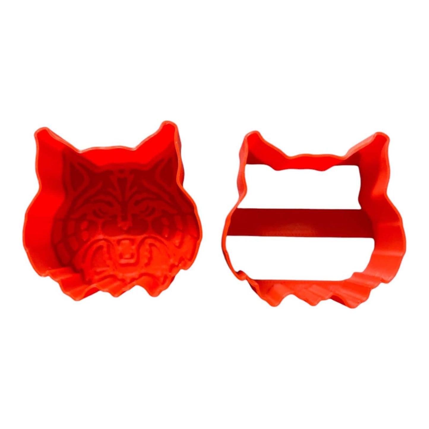 Wildcat Face Cookie Cutter – Fierce Animal Design, 3D Printed, 3.5", Multicolor PLA
