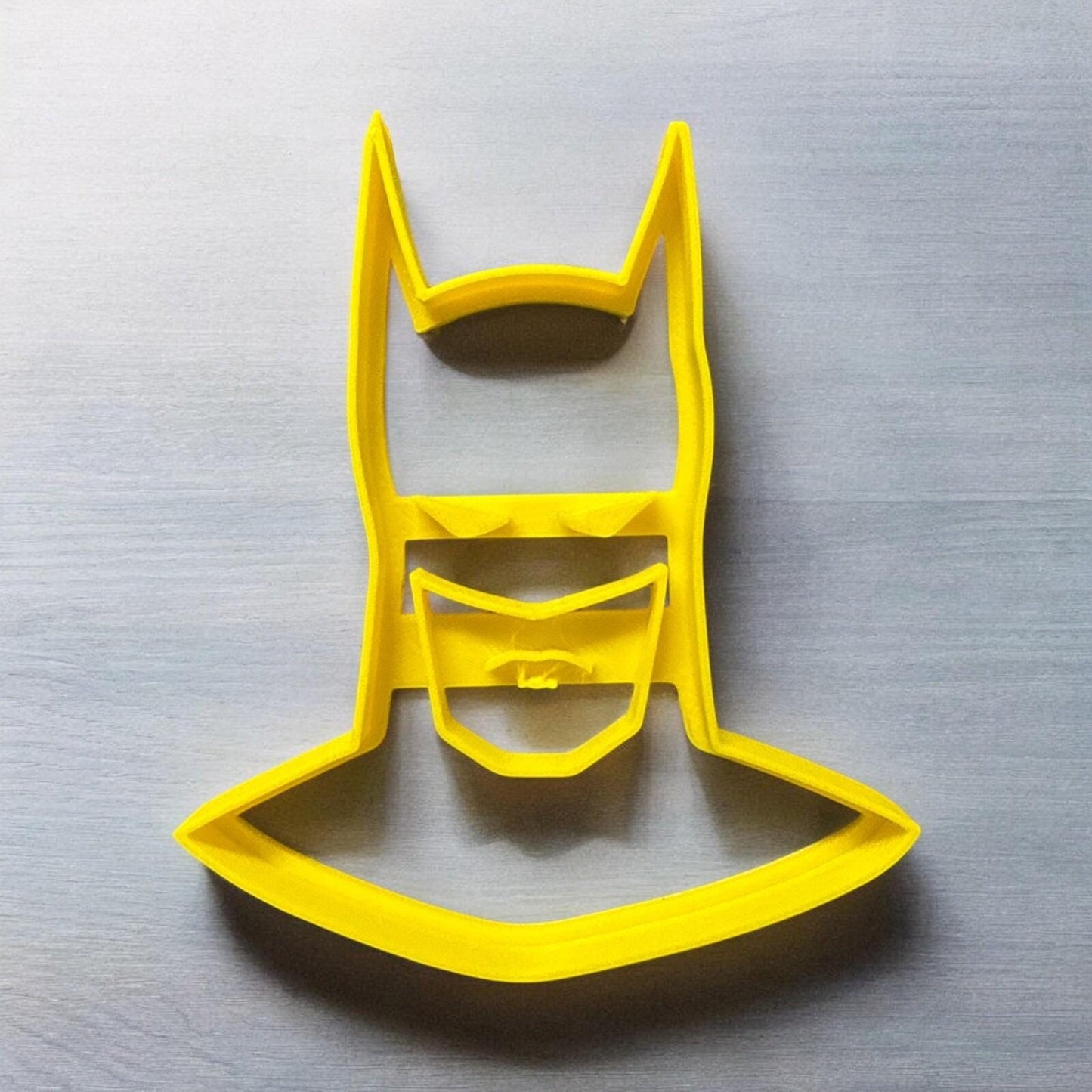 Masked Hero Cookie Cutter Set β 3 Piece Set, Superhero Silhouette & Emblem, 3D Printed, 3.5"