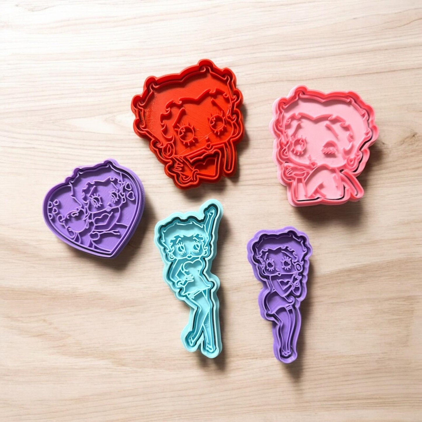 Betty Boop Cookie Cutters Set. Cute Baking Cookie Cutters For Betty Boop Fans