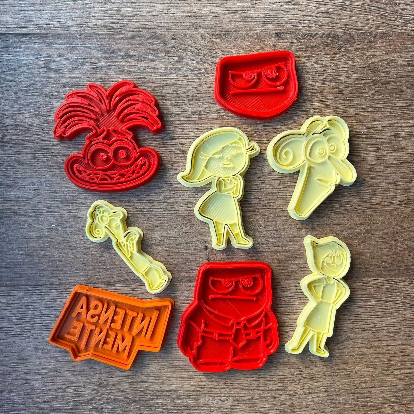 Emotion Squad Cookie Cutter Set – 12 Piece Colorful Character Collection, 3D Printed