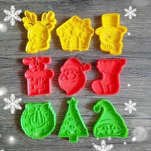 Christmas Cookie Cutter Set – Holiday 3D Printed Baking Molds (9 pcs)