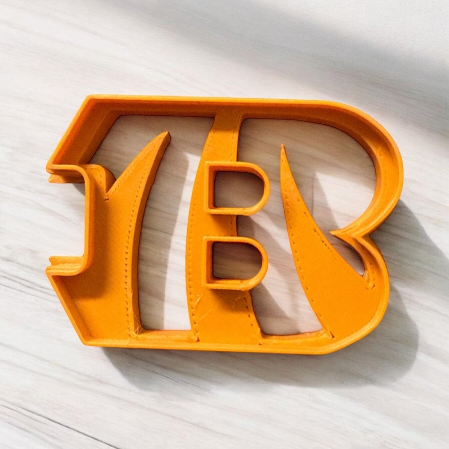 Bold B Cookie Cutter – 3D Printed Stripe Letter Mold for Baking & Crafts