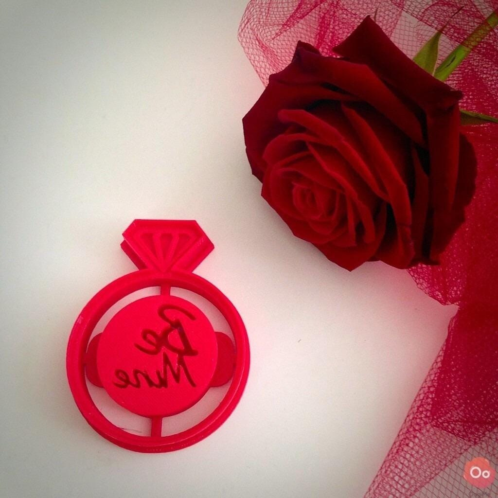 Be Mine” Engagement Ring Cookie Cutter – Romantic Baking Tool for Proposals & Valentine’s Day