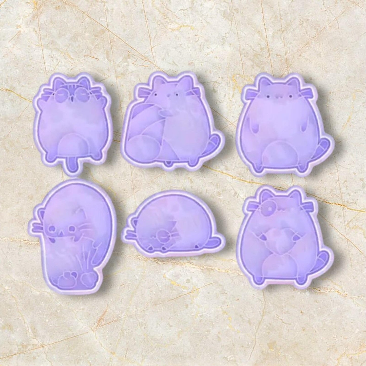 Cute Cats Cookie Cutters. Set of 6 Cutters. Lovely Cats.