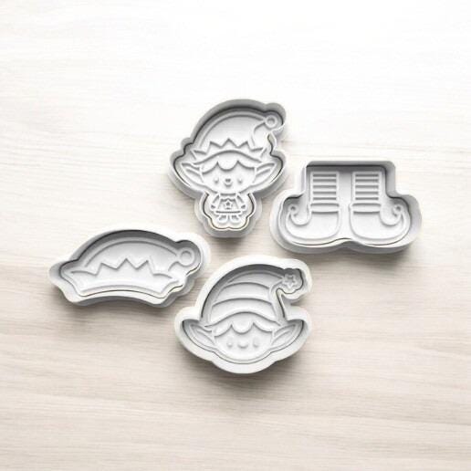 Elf Cookie Cutters Set of 4 Cookie Cutters. Elf Lovers. Molds