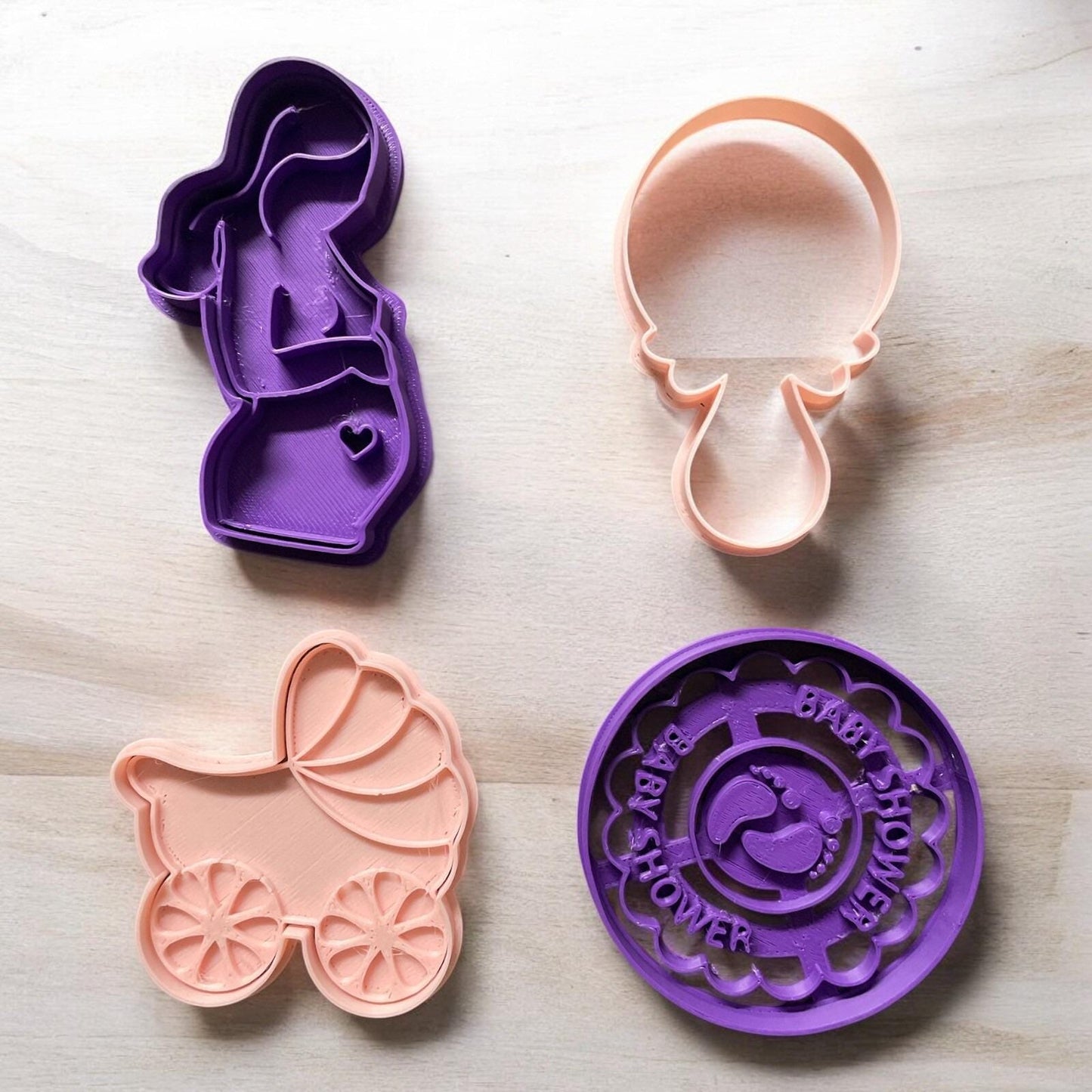 Baby Shower Cookie Cutter Set – 11-Piece Set with Cute Animal, Clothes & Balloon Shapes