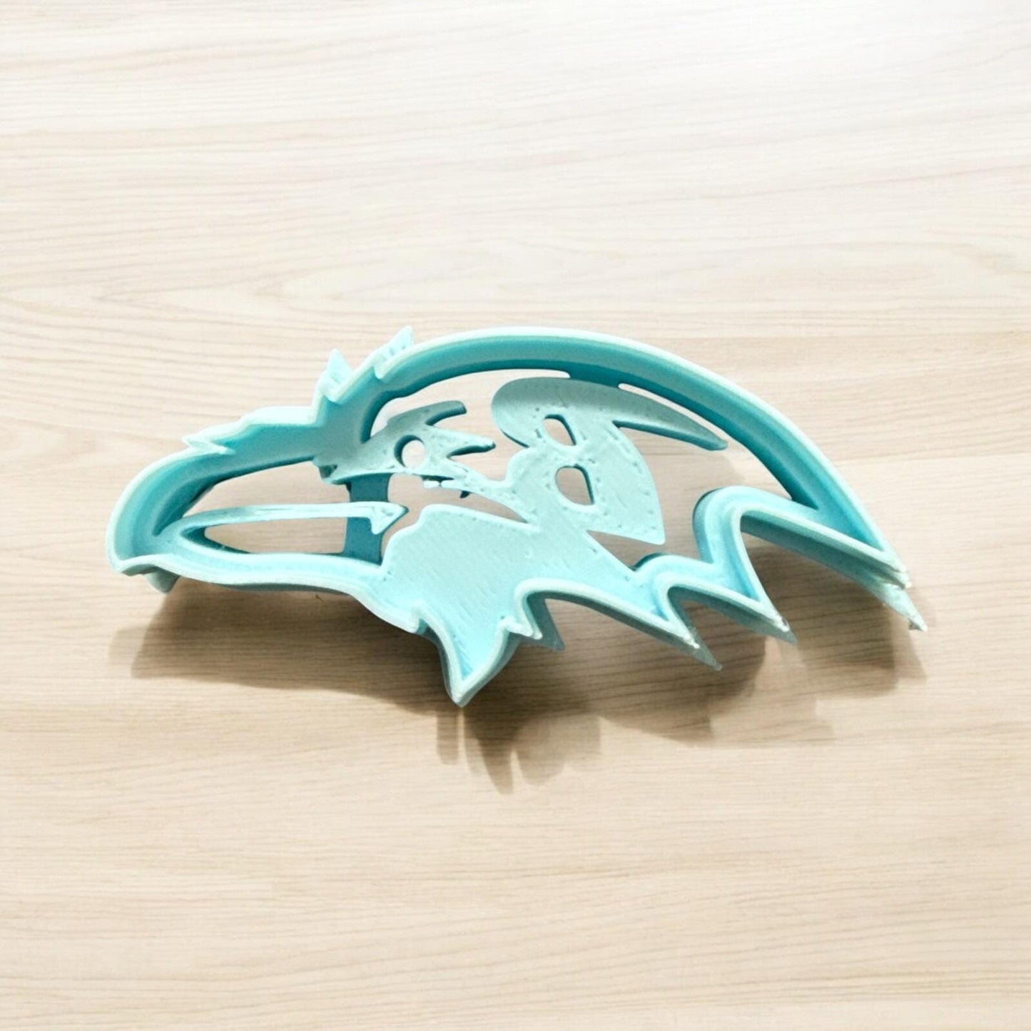 Stylized Hawk Head Cookie Cutter – Bold Bird Design, 3D Printed, 3.5", Multicolor