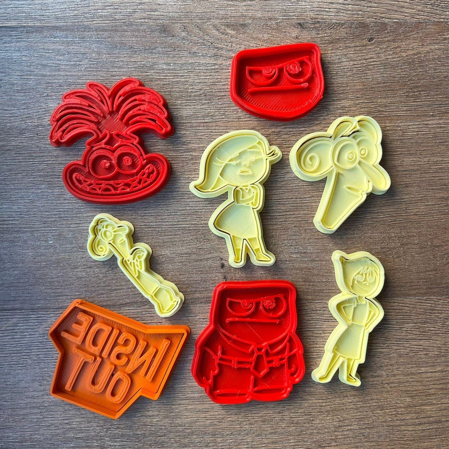 Emotion Squad Cookie Cutter Set – 12 Piece Colorful Character Collection, 3D Printed