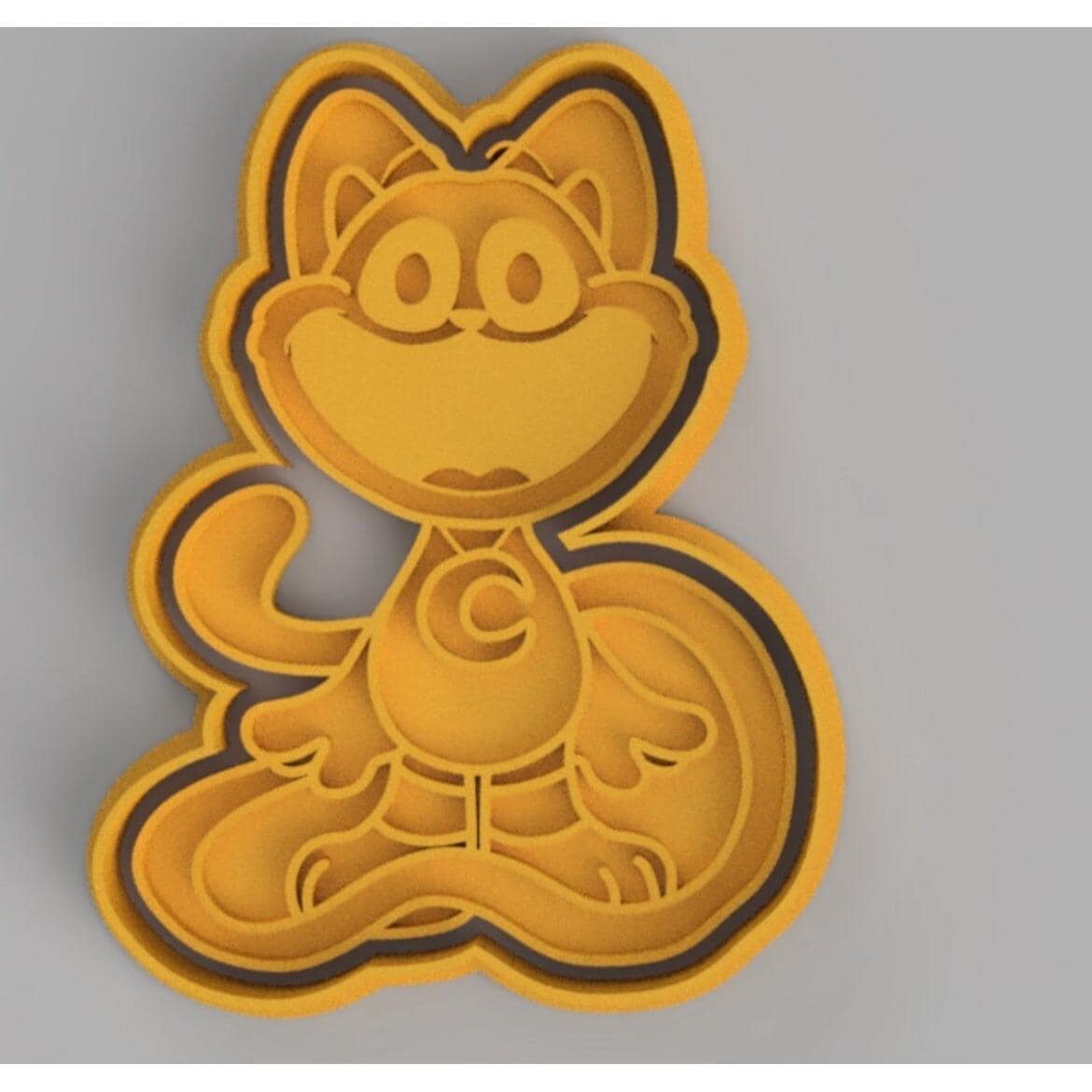 Cute Cartoon Cat Cookie Cutter – 3D Printed Baking Tool