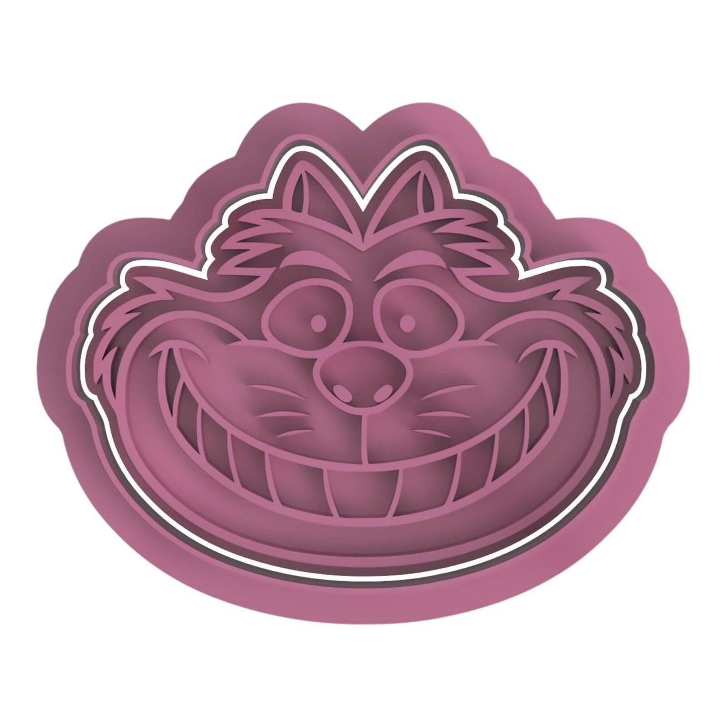 Smiling Cat Cookie Cutter – 3D Printed Cartoon Cat Face Mold