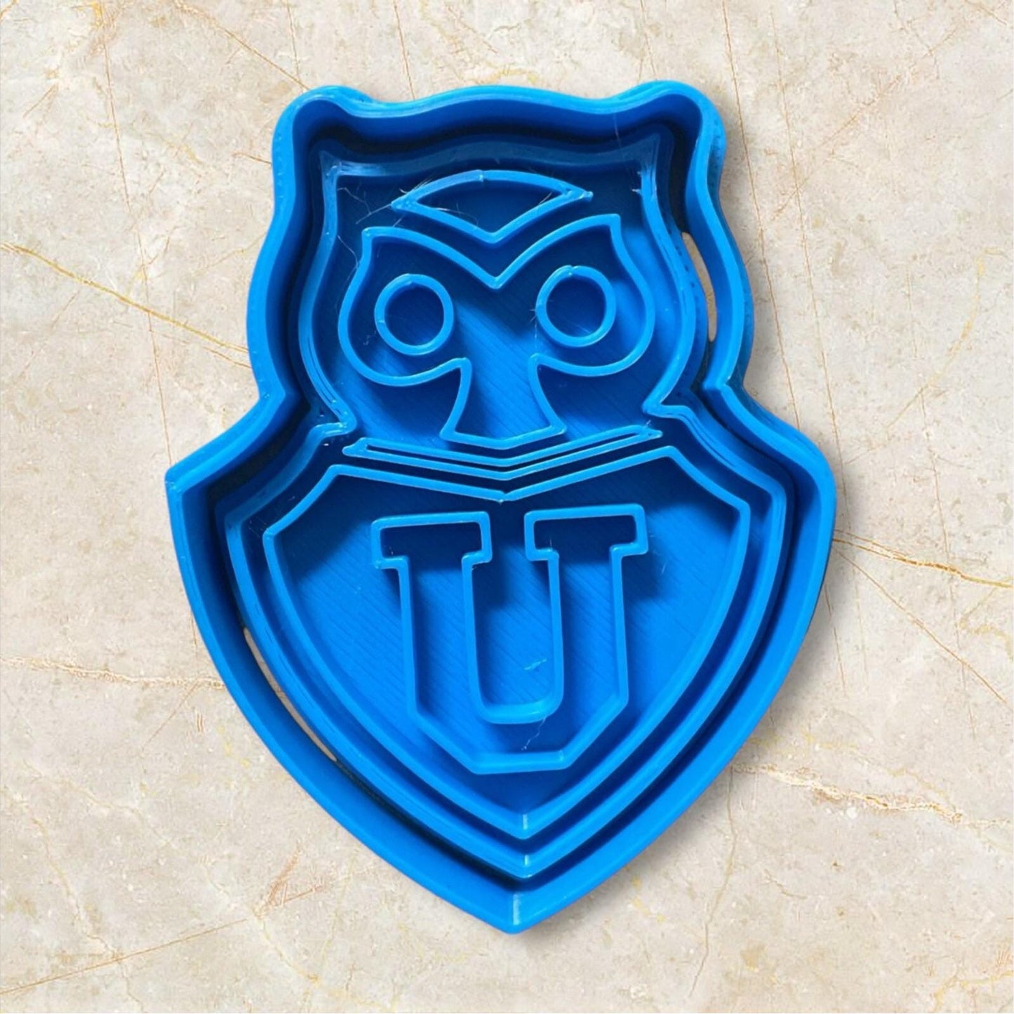 Owl Emblem Cookie Cutter – 3D Printed Educational Crest Mold