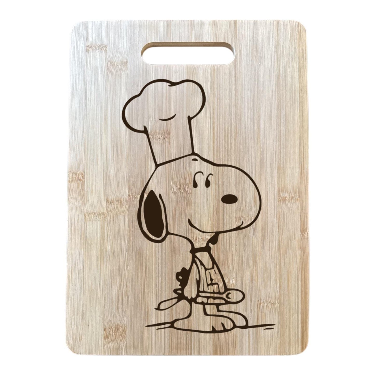 Chef Dog Bamboo Cutting Board Wood Cute Cutting Board