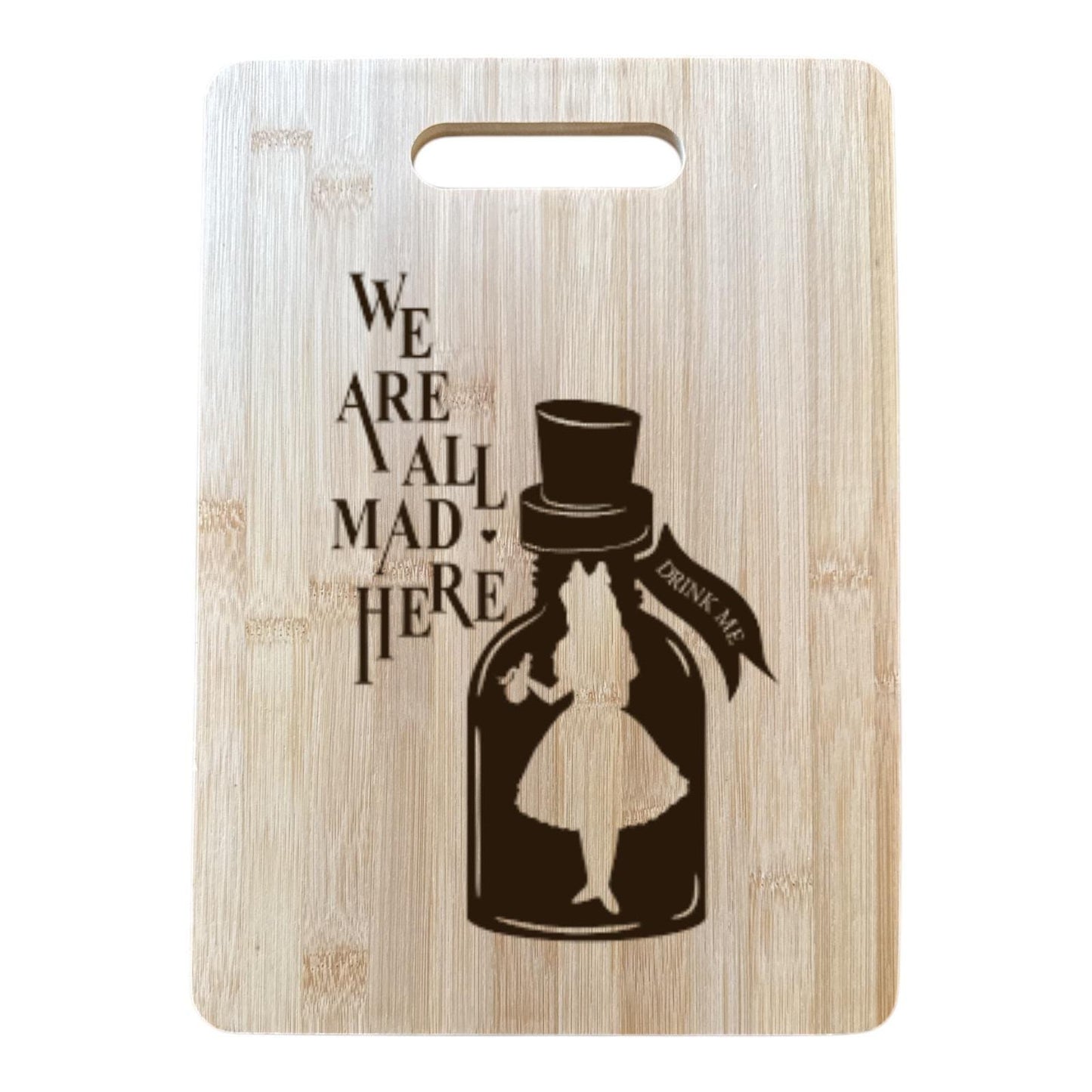 Fantastic Girl Bamboo Cutting Board – Silhouette with Heart Pattern