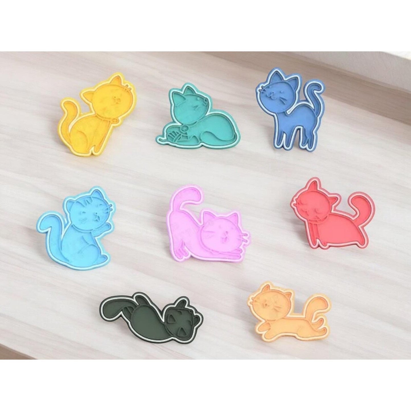 Cute Cats Cookie Cutters. Set of 8 Cutters. Lovely Cats.