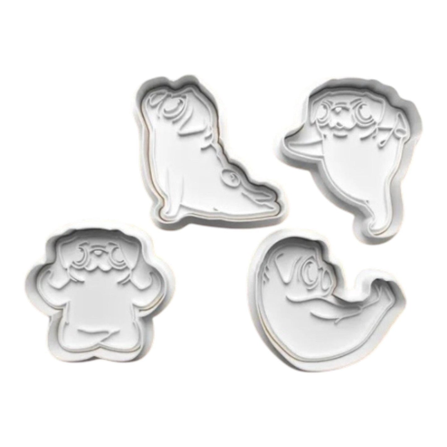 Dog Yoga Poses Cookie Cutters Relaxation. Dogs Yoga Cookie Cutters Set.