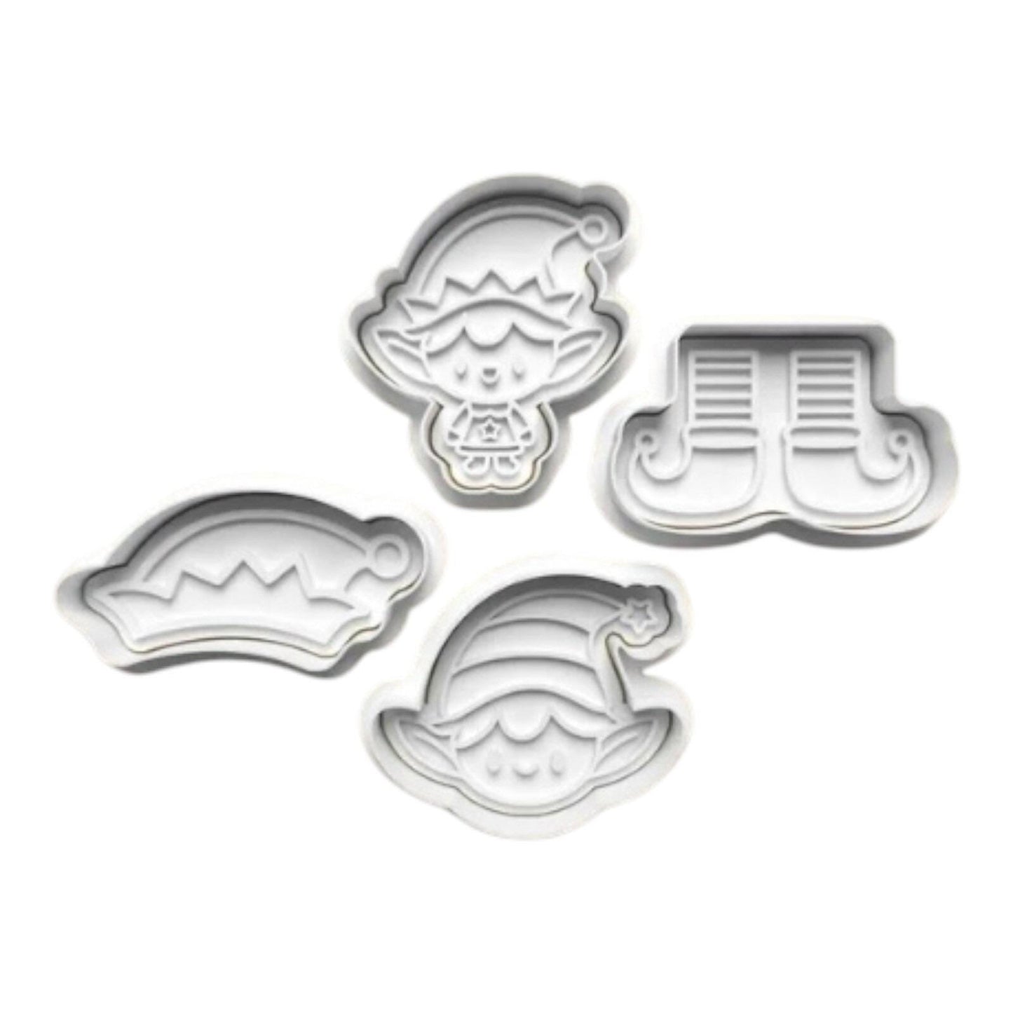 Elf Cookie Cutters Set of 4 Cookie Cutters. Elf Lovers. Molds