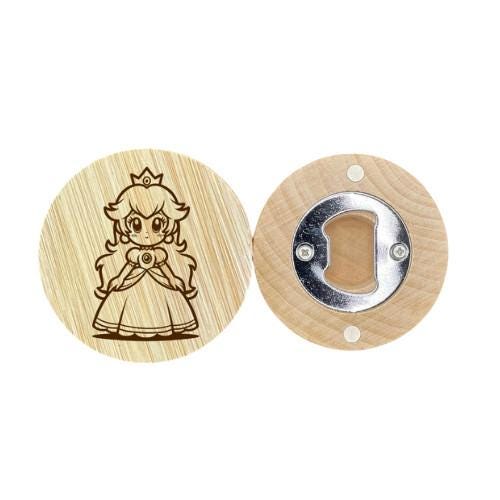 Little Princess Inspired Wooden Bottle Opener – Laser Engraved Round Bar Tool