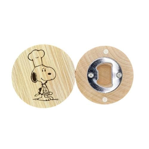 Cute Little Dog Chef Wooden Bottle Opener – Cute Engraved Collectible Bar Tool