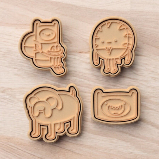 Adventure Time, Finn and Jake Cookie Cutters Set of 7. Molds. Cookie Cutters.