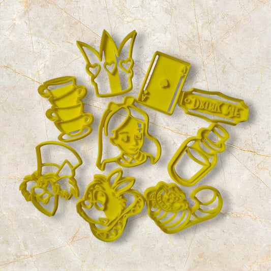 Alicia En El Pais De Las Maravillas Cookie Cutters. Alice In Wonderland Cookie