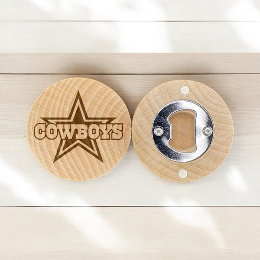 Lone Star Football Engraved Bottle Opener – Rustic Gift for Game Day Fans