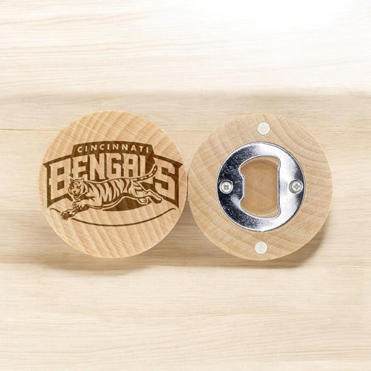 Tiger Stripe Football Engraved Bottle Opener – Bold Gift for Game Day Fans