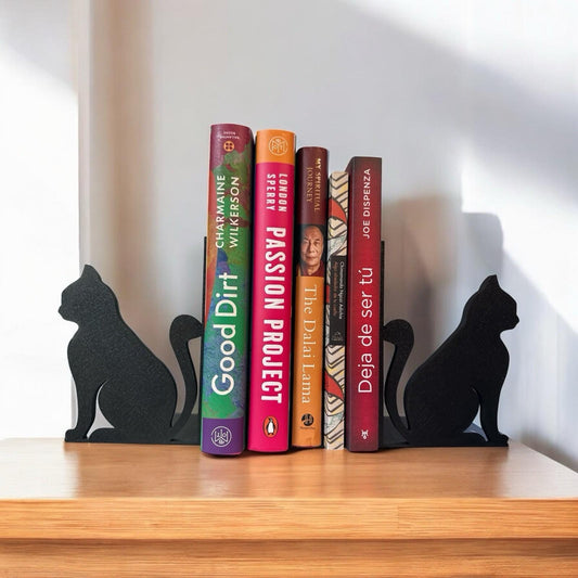 Cat Bookend. Black Cat Bookend.