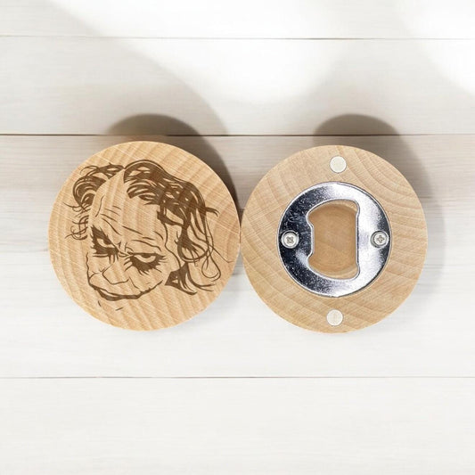Chaos Clown Engraved Bottle Opener – Dark Villain Gift for Comic & Movie Fans