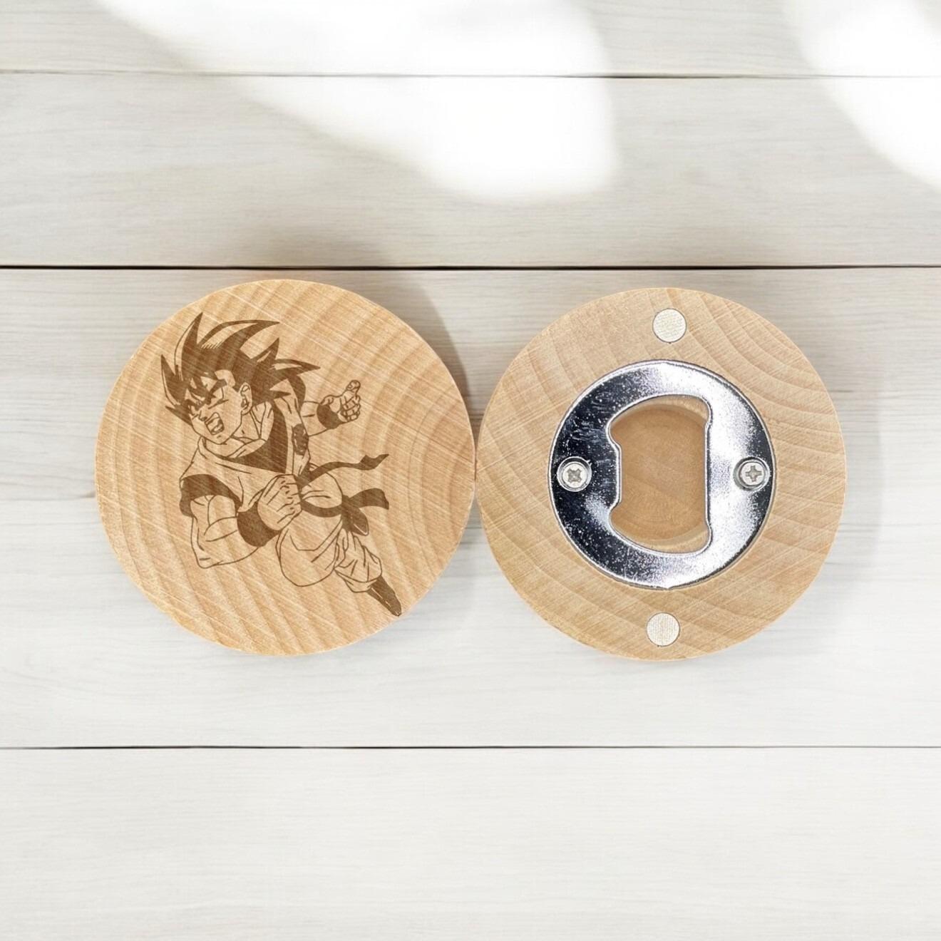 Power Warrior Engraved Bottle Opener – Anime-Inspired Gift for Energy Lovers