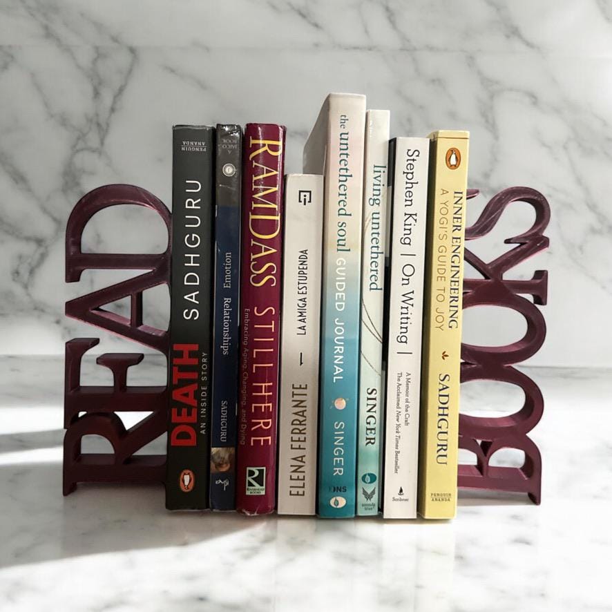 READ & BOOKS Bookends. Book Lovers Bookends. Modern Literary Decor for Book Lovers. Good Readers, Books