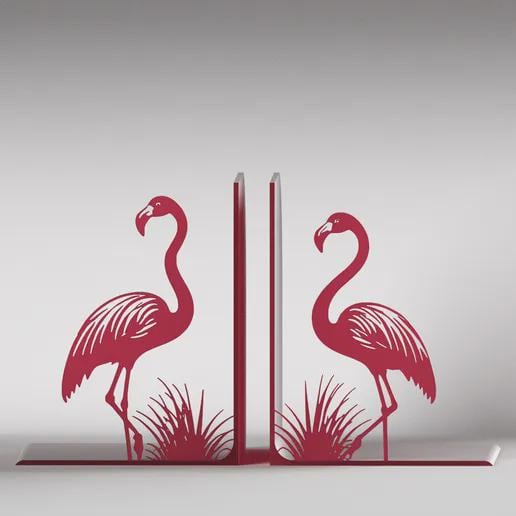 Flamingos Bookends for your bookshelf. Really Cute Bookends. Flamingos