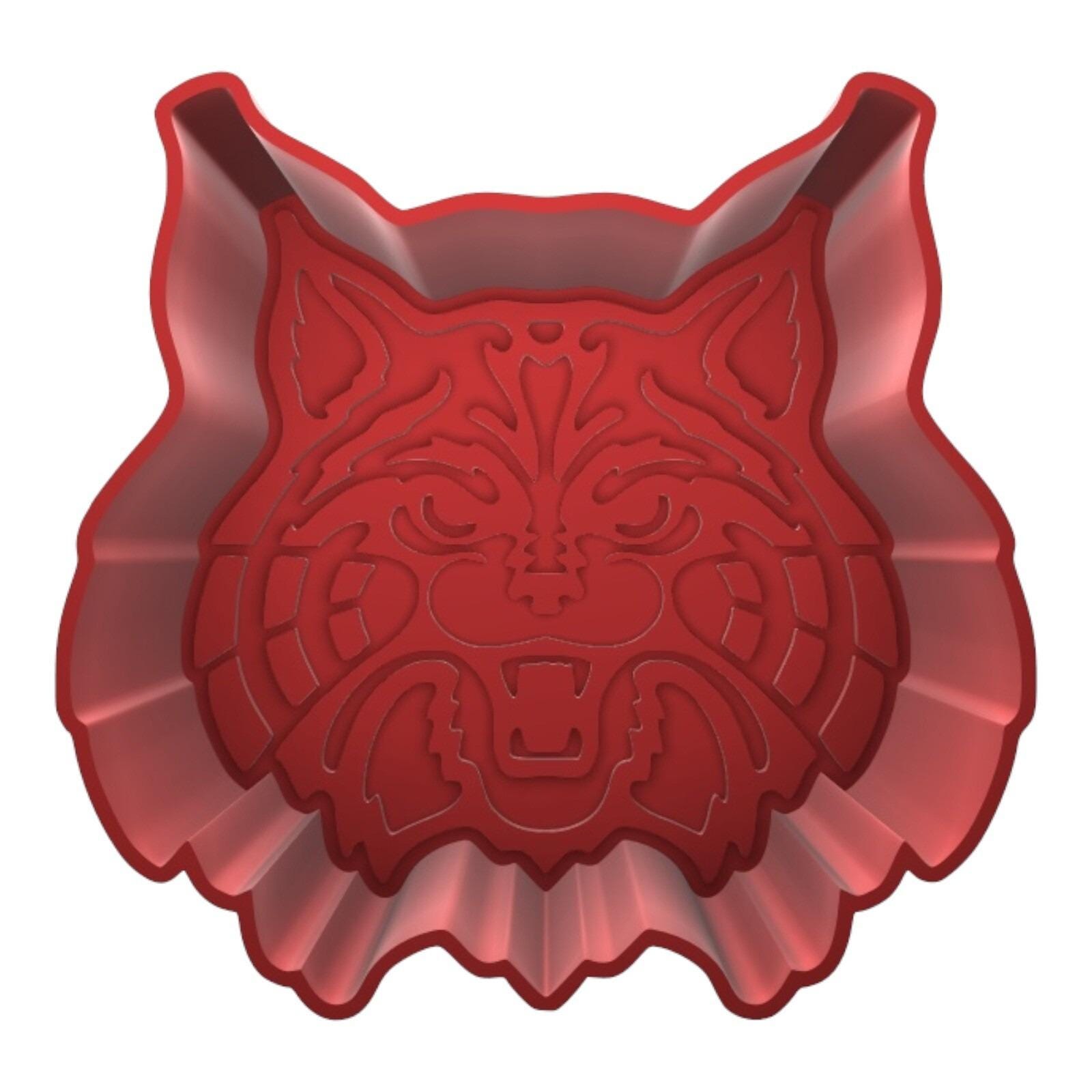 Wildcat Face Cookie Cutter – Fierce Animal Design, 3D Printed, 3.5", Multicolor PLA