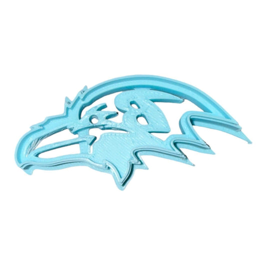 Stylized Hawk Head Cookie Cutter – Bold Bird Design, 3D Printed, 3.5", Multicolor