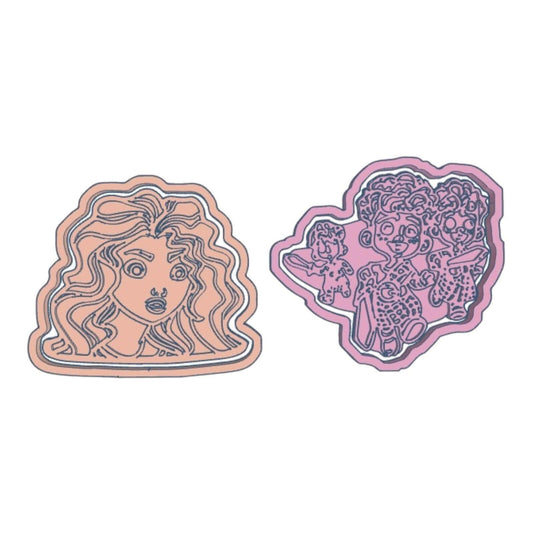Magical Family Cookie Cutter Set – 2 Piece Inspired Character Design, 3D Printed