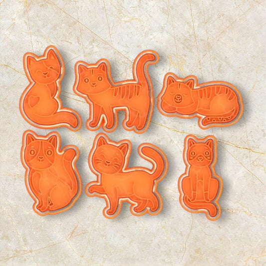 Cats Cookie Cutters. Set of 6 Cutters. Lovely Cats. Cats Lovers. Cats Cutters