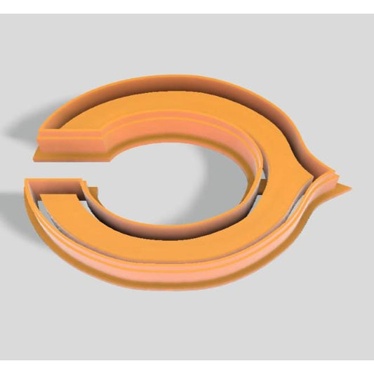 Bold “C” Cookie Cutter – Sports-Inspired Letter Shape for Game Day Bakes